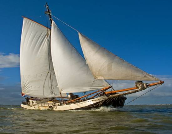 Segeln auf IJsselmeer oder Wattenmeer mit der Seetjalk De Vrouw Dina ab Enkhuizen