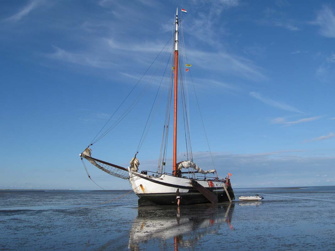 zeilen op IJsselmeer of Waddenzee met de noordzeebotter Bornrif, vaart niet meer vanuit Harlingen