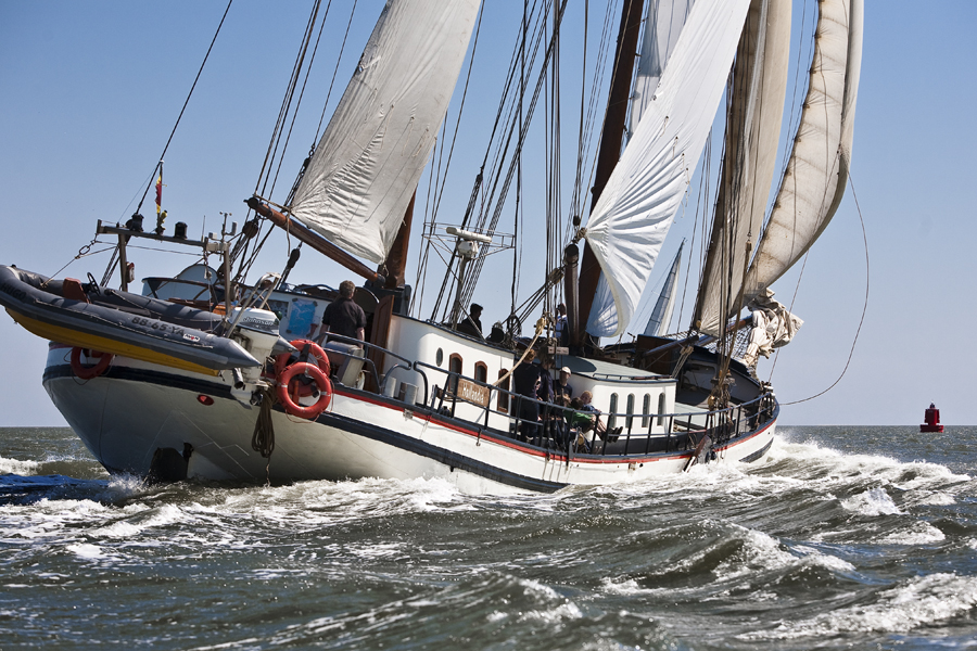 zeilen op IJsselmeer of Waddenzee met de tweemastklipper Hollandia vanuit Harlingen