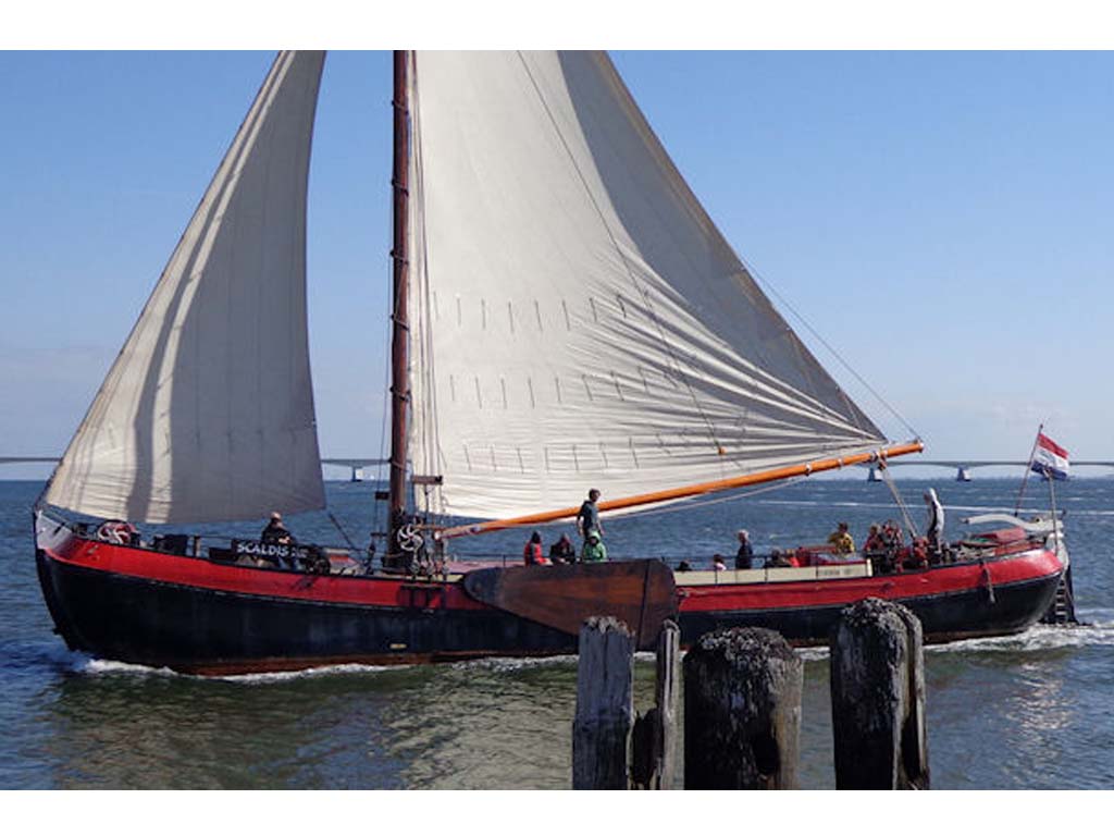 Segeln auf IJsselmeer oder Wattenmeer mit der Zeeuwse Tjalk Scaldis ab Zierikzee