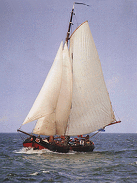 Segeln auf IJsselmeer oder Wattenmeer mit der Tjalk Volharding ab Muiden